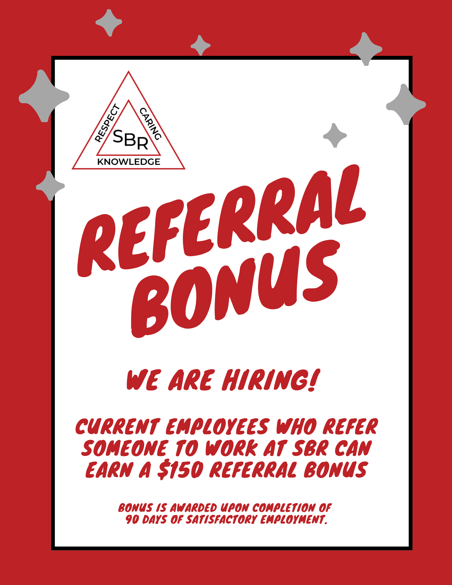 SBR Referral Bonus Benefit